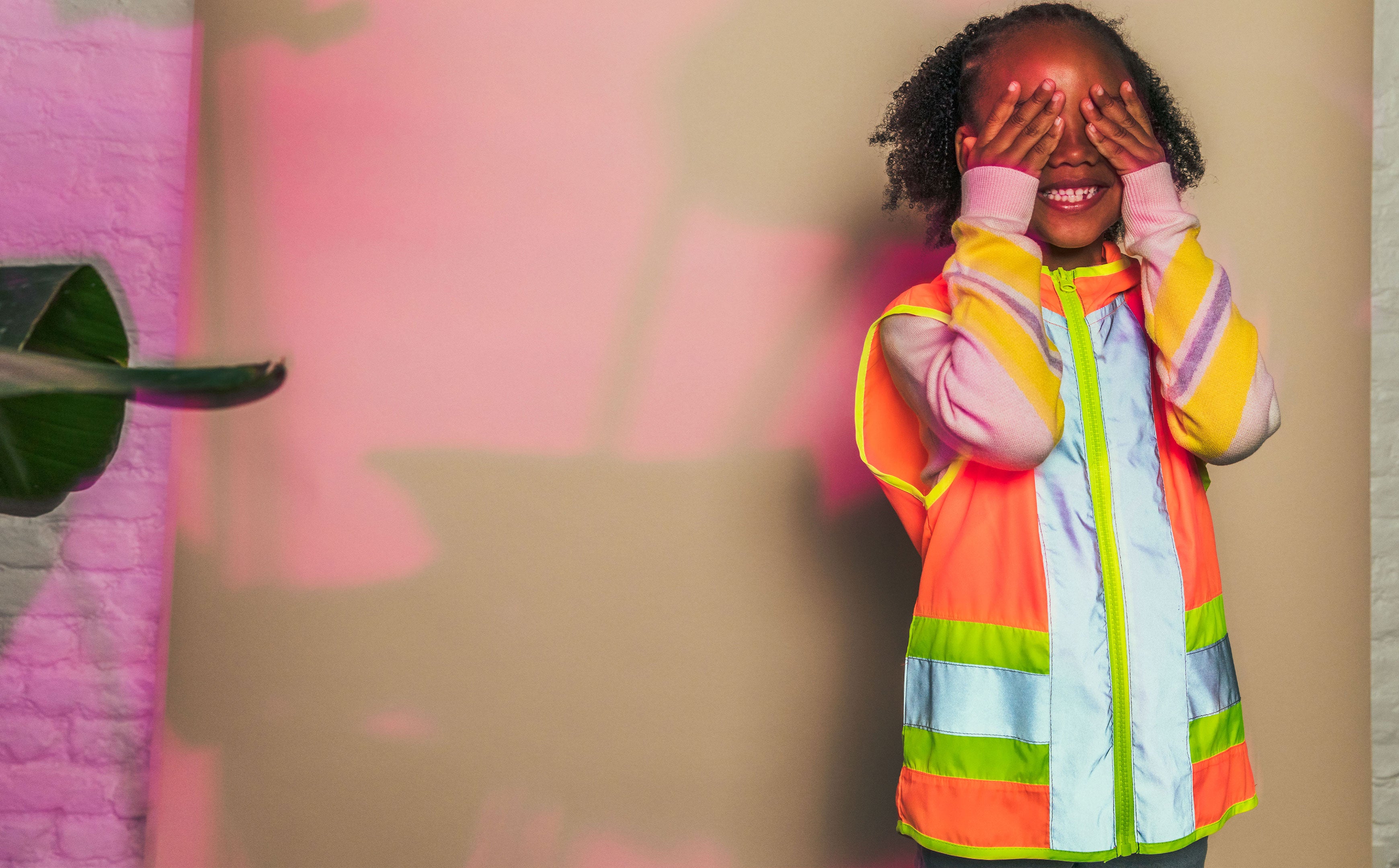 Gofluo Joy coral reflecterend fluohesje Kids 2 tot 3 jaar