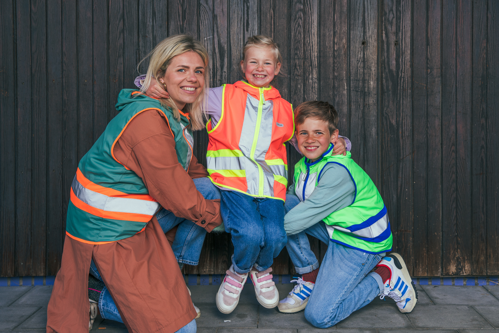 Gofluo Joy coral reflecterend fluohesje Kids 2 tot 3 jaar