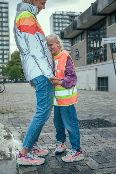 Gofluo Joy coral reflecterend fluohesje Kids 2 tot 3 jaar