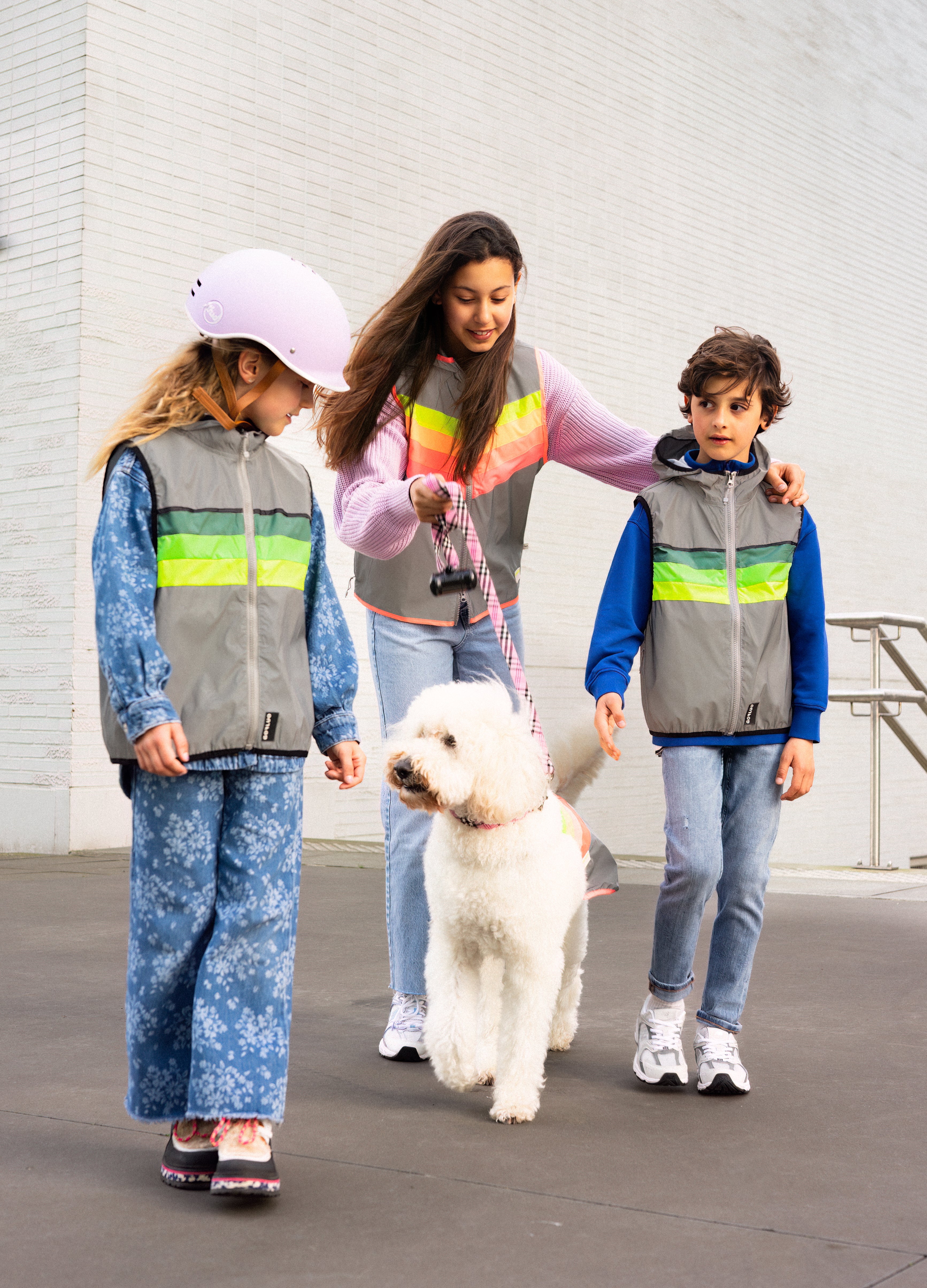 Gofluo Darkflow reflecterend fluohesje:  10 tot 12 jaar
