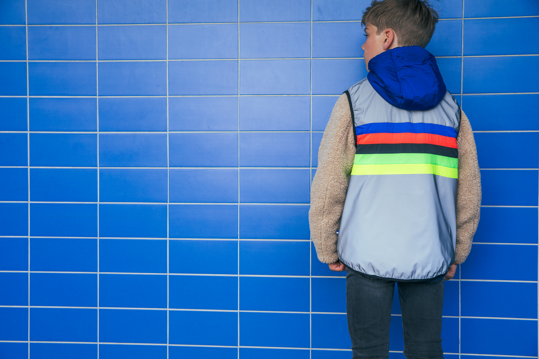 Gofluo Julian reflecterend fluohesje kids 10 tot 12 jaar